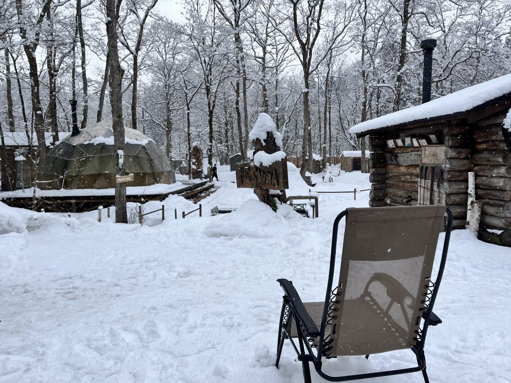 The sauna、自然と雪の中での外気浴